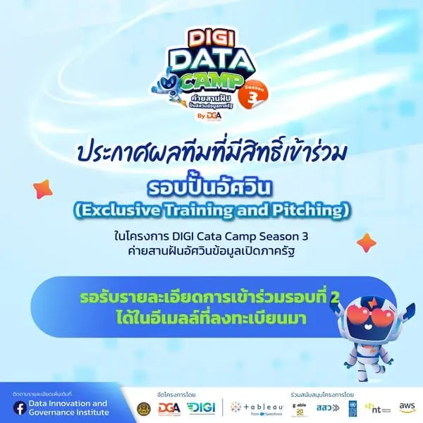 ทีมเพื่อจิ้มจุ่ม และทีมเพื่อชาบู ของศูนย์ข้อมูลเกษตรแห่งชาติ สำนักงานเศรษฐกิจการเกษตร ผ่านเข้ารอบปั้นอัศวิน (Exclusive Trianing and Pitching) 8 ทีมของโครงการ DIGI Data Camp Season 3 - ค่ายสานฝันปั้นอัศวินข้อมูลภาครัฐ ซีซัน3 !! 🎉🎊