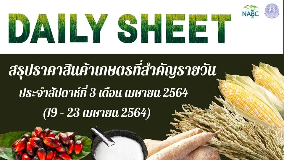 สรุปราคาสินค้าเกษตรที่สำคัญรายวัน