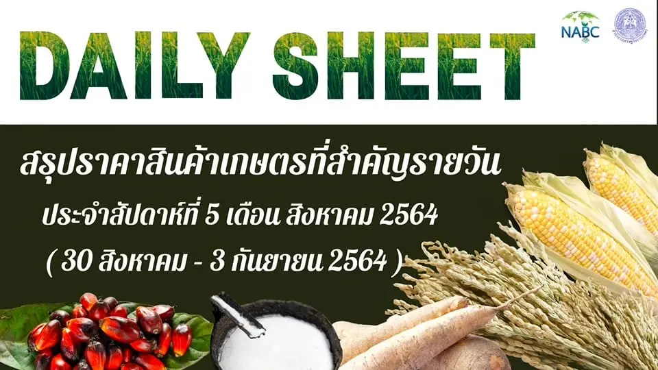 สรุปราคาสินค้าเกษตรที่สำคัญรายวัน