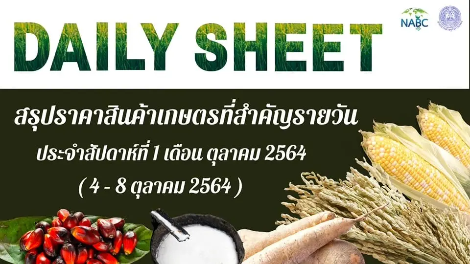 สรุปราคาสินค้าเกษตรที่สำคัญรายวัน