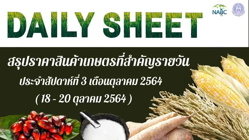 สรุปราคาสินค้าเกษตรที่สำคัญรายวัน