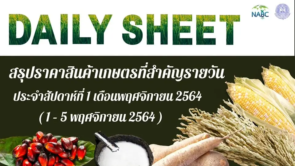 สรุปราคาสินค้าเกษตรที่สำคัญรายวัน