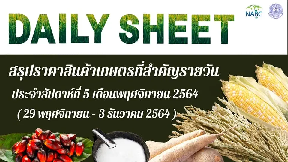 สรุปราคาสินค้าเกษตรที่สำคัญรายวัน