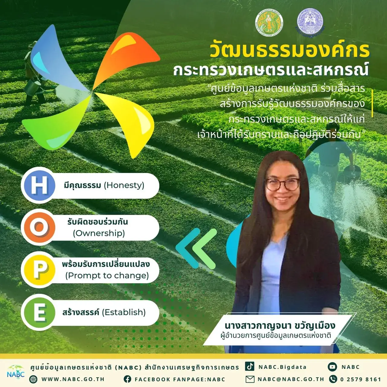 ศูนย์ข้อมูลเกษตรแห่งชาติ ร่วมสื่อสารวัฒนธรรมองค์กร สศก. "BALANCE OAE"