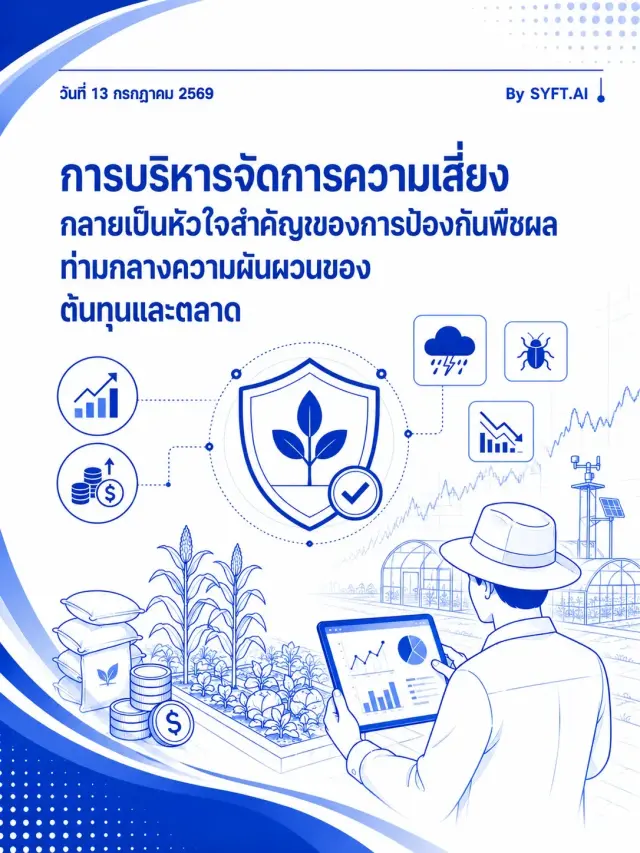 การบริหารจัดการความเสี่ยงกลายเป็นหัวใจสำคัญของการป้องกันพืชผลท่ามกลาง ความผันผวนของต้นทุนและตลาด