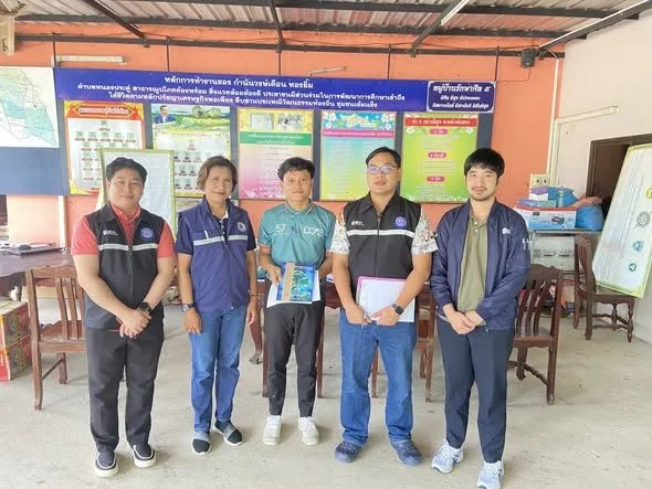 NABC officials conducted field visits to collect data and assess farmers’ needs following flood-related agricultural disasters in Ayutthaya, Kanchanaburi, and Suphan Buri during September 8–10, 2025