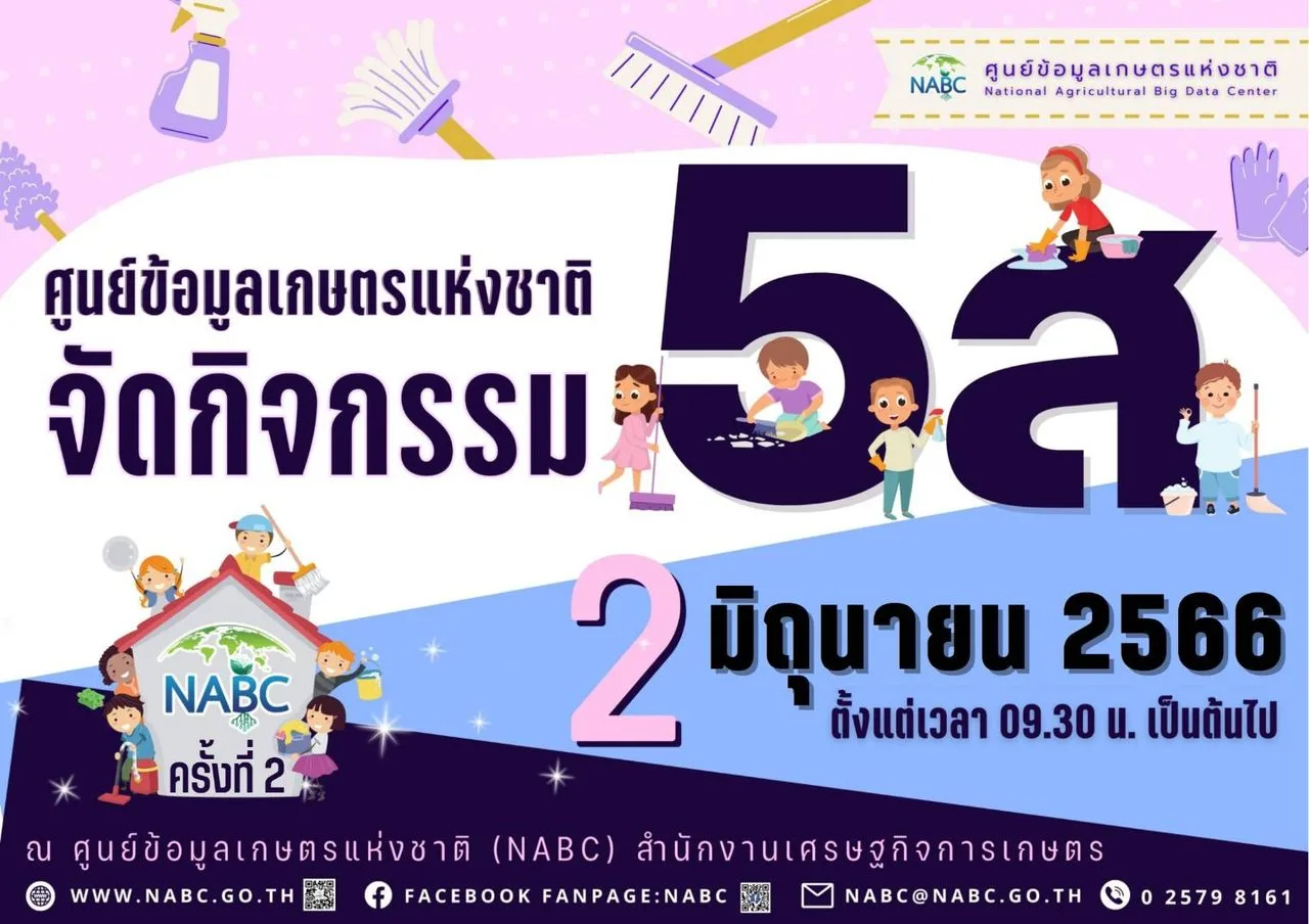 ศูนย์ข้อมูลเกษตรแห่งชาติ ดำเนินงานกิจกรรม 5 ส. ประจำปี 2566 ครั้งที่ 2